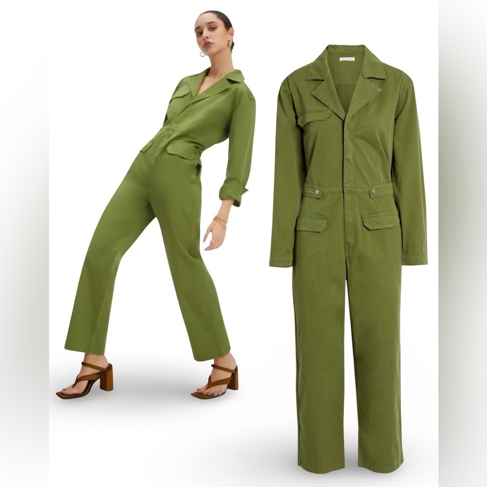 Good American Oversized Army Green Jumpsuit | Size 0 (XS-S)